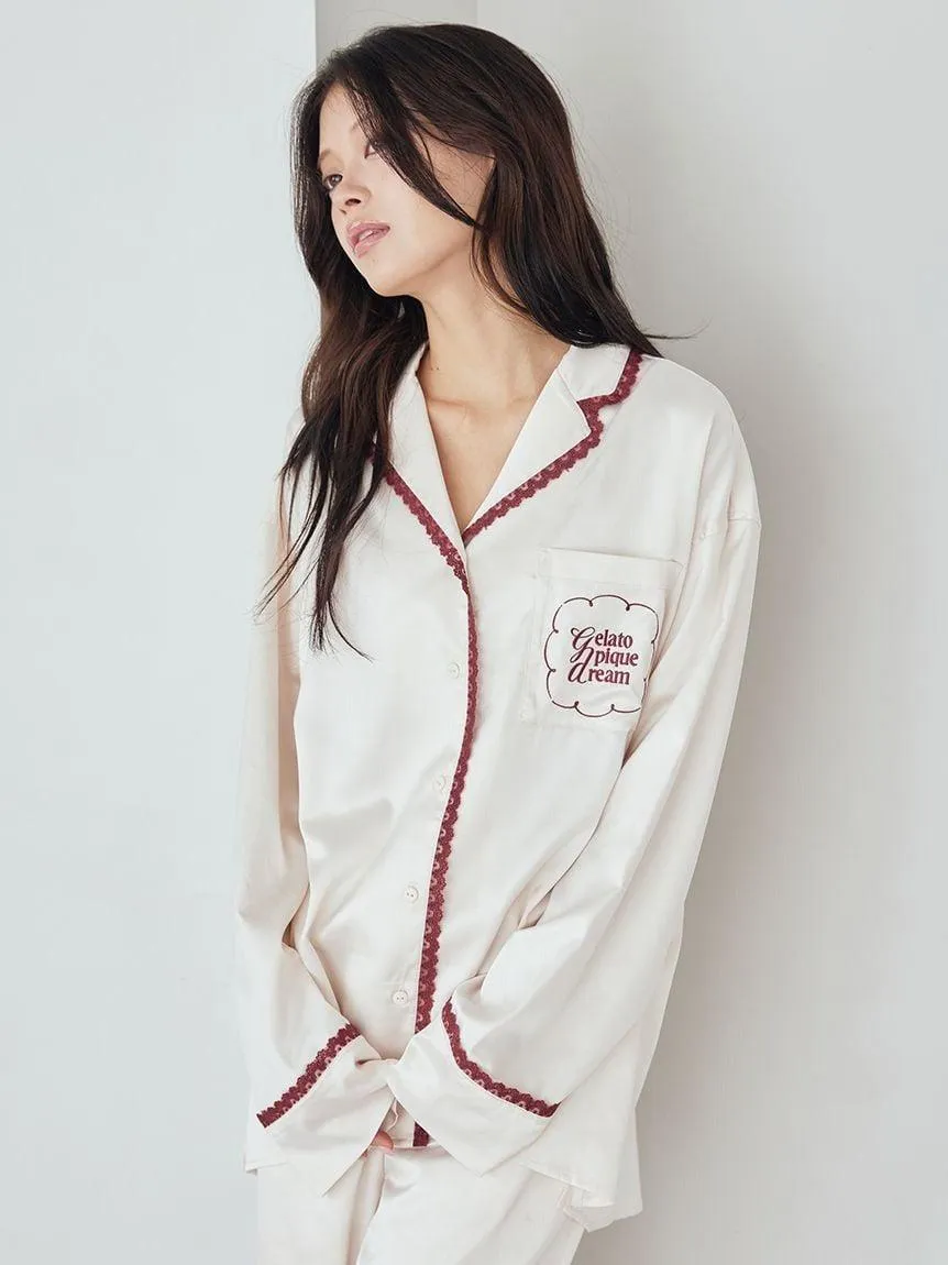 Satin Shirt With Lace gallery 9