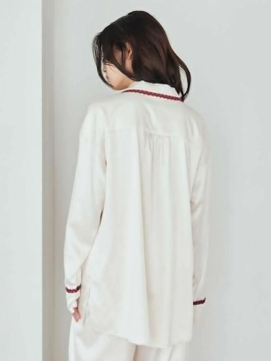 Satin Shirt With Lace gallery 7