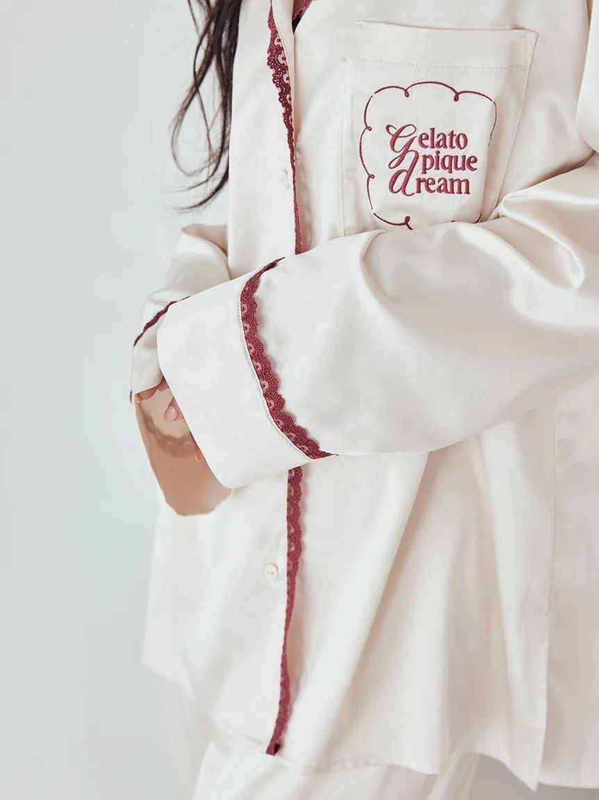 Satin Shirt With Lace gallery 8