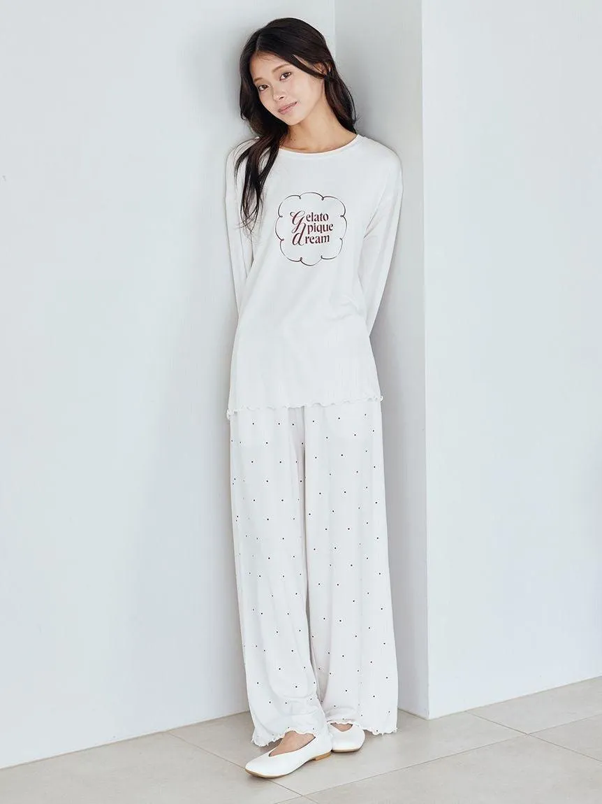 Hot Fabric Rayon One Point Logo Long T-shirt gallery 7