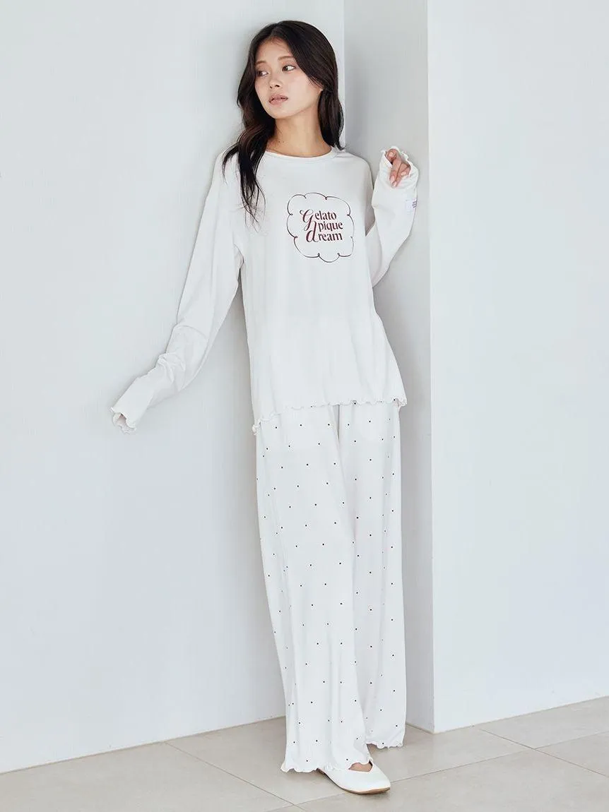 Hot Fabric Rayon One Point Logo Long T-shirt gallery 6