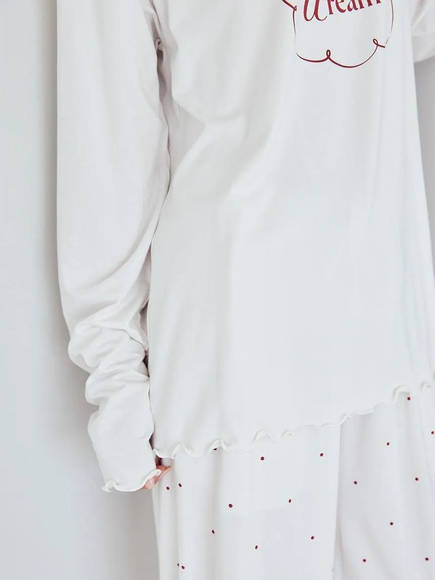 Hot Fabric Rayon One Point Logo Long T-shirt gallery 3