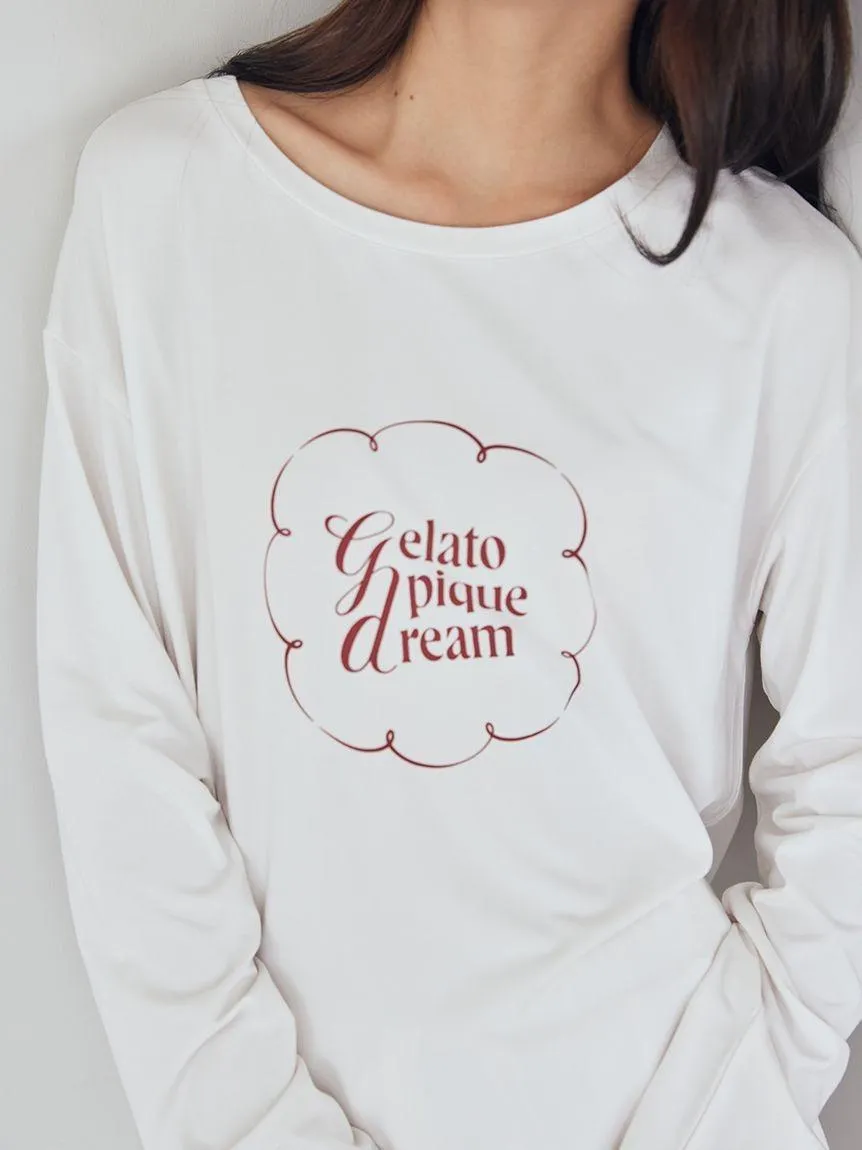 Hot Fabric Rayon One Point Logo Long T-shirt gallery 2