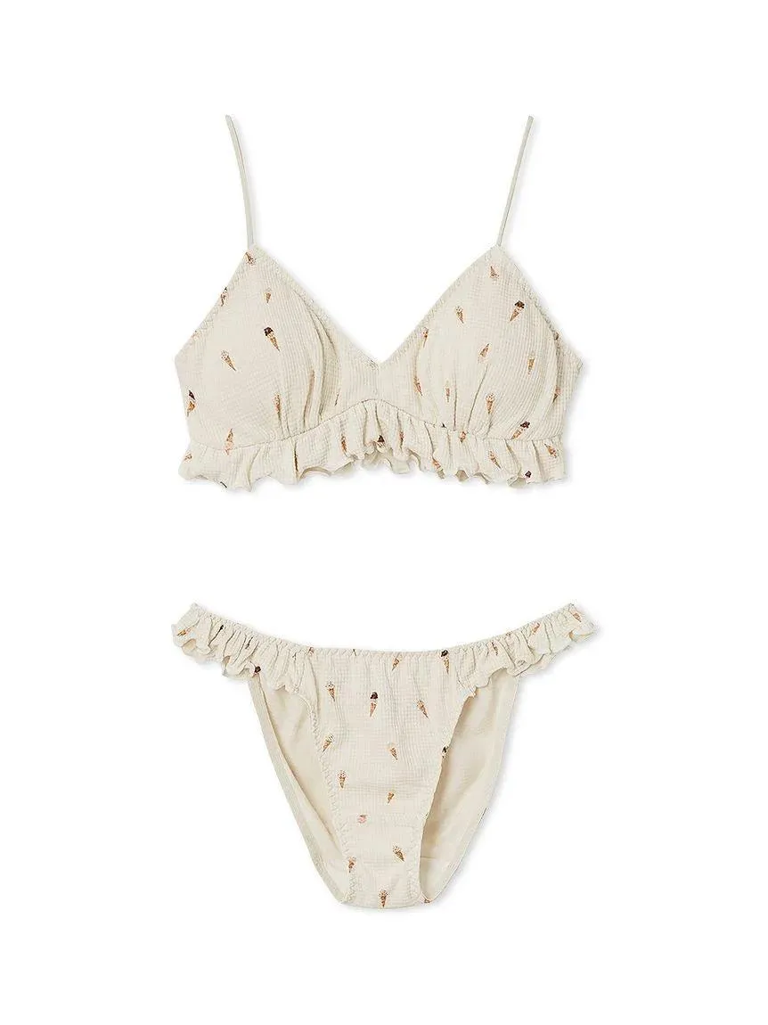 Ice Cream Waffle Bra & Underwear Set