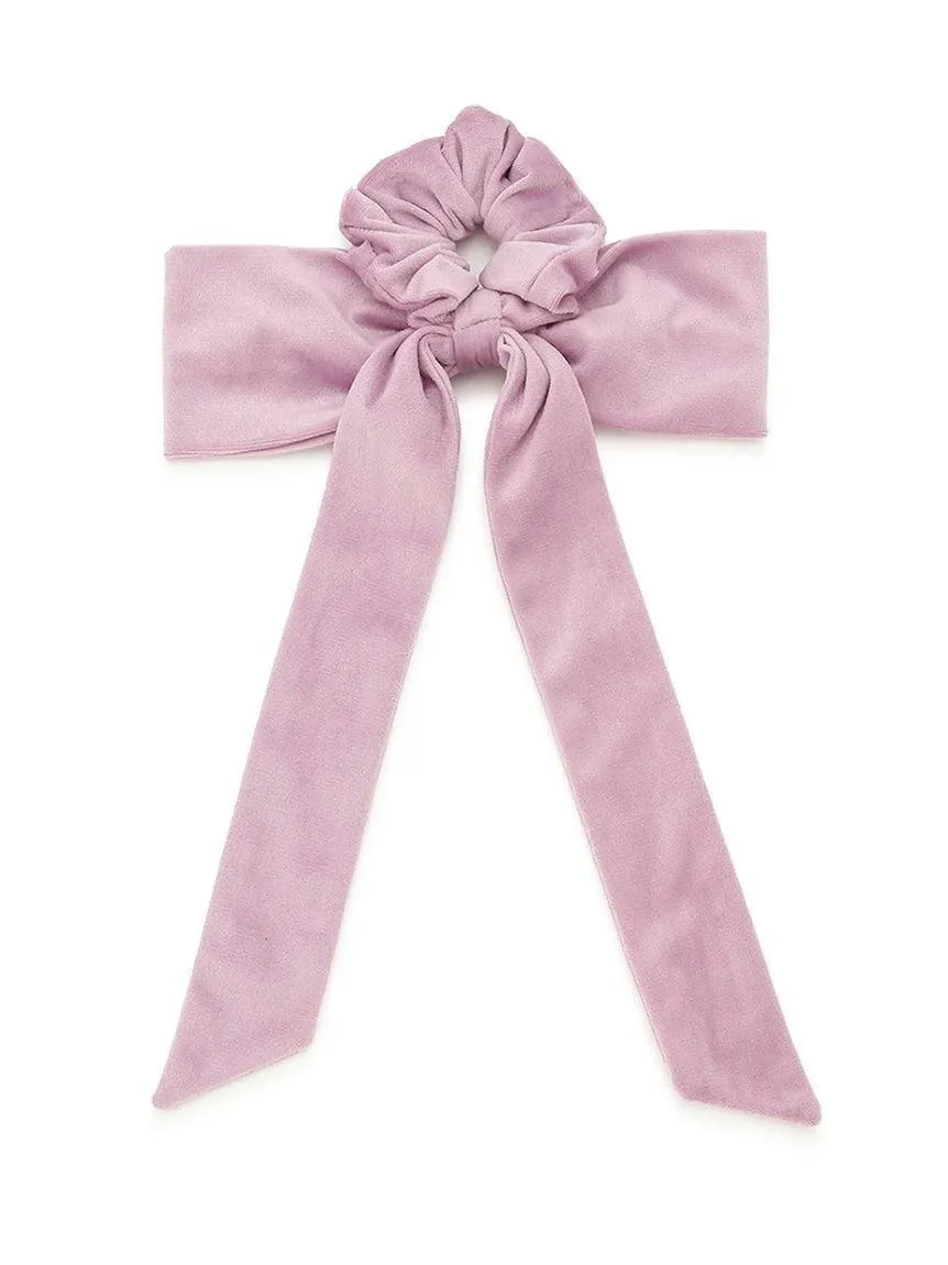 Lavender Ribbon Velour Hair Scrunchie gallery 4