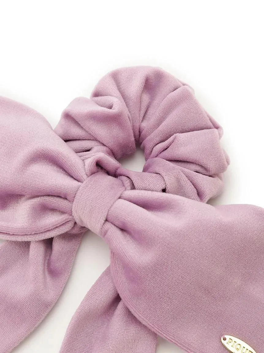 Lavender Ribbon Velour Hair Scrunchie gallery 3