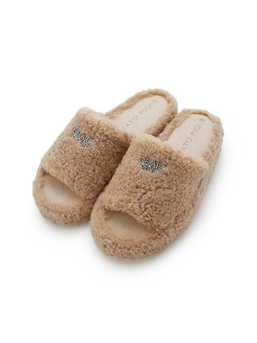 Logo Boa Fleece Room Shoes