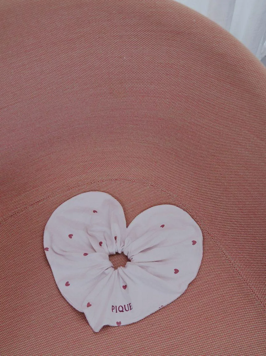 Logo Embroidered Heart Hair Scrunchies gallery 3
