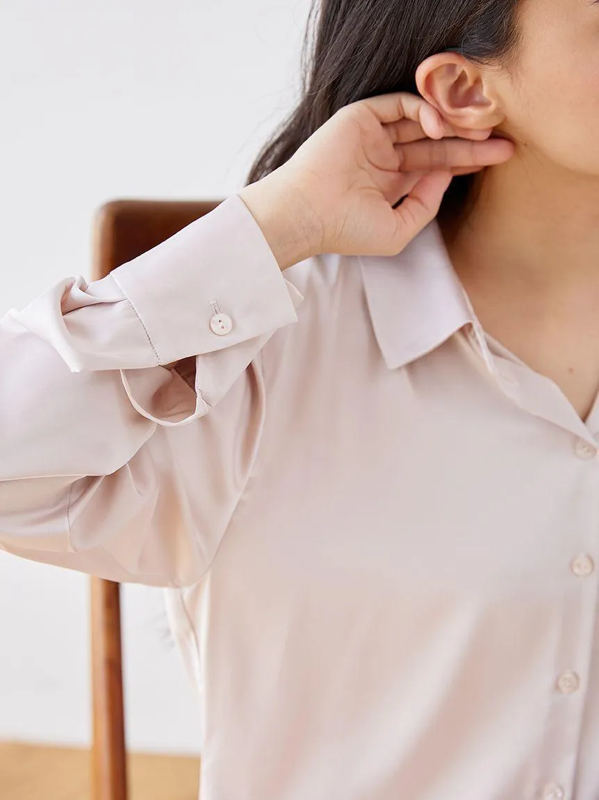 Long Sleeve Satin Sleepwear Blouse gallery 6