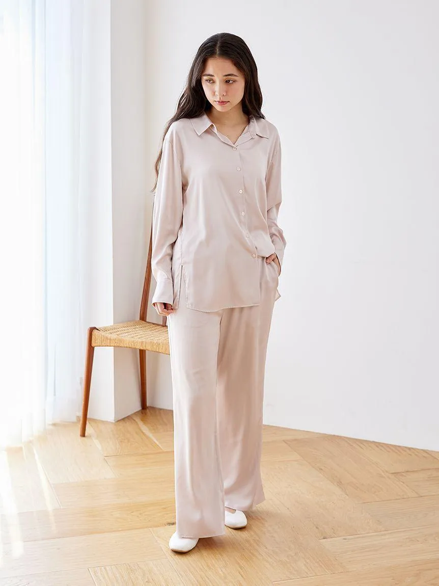 Long Sleeve Satin Sleepwear Blouse gallery 4