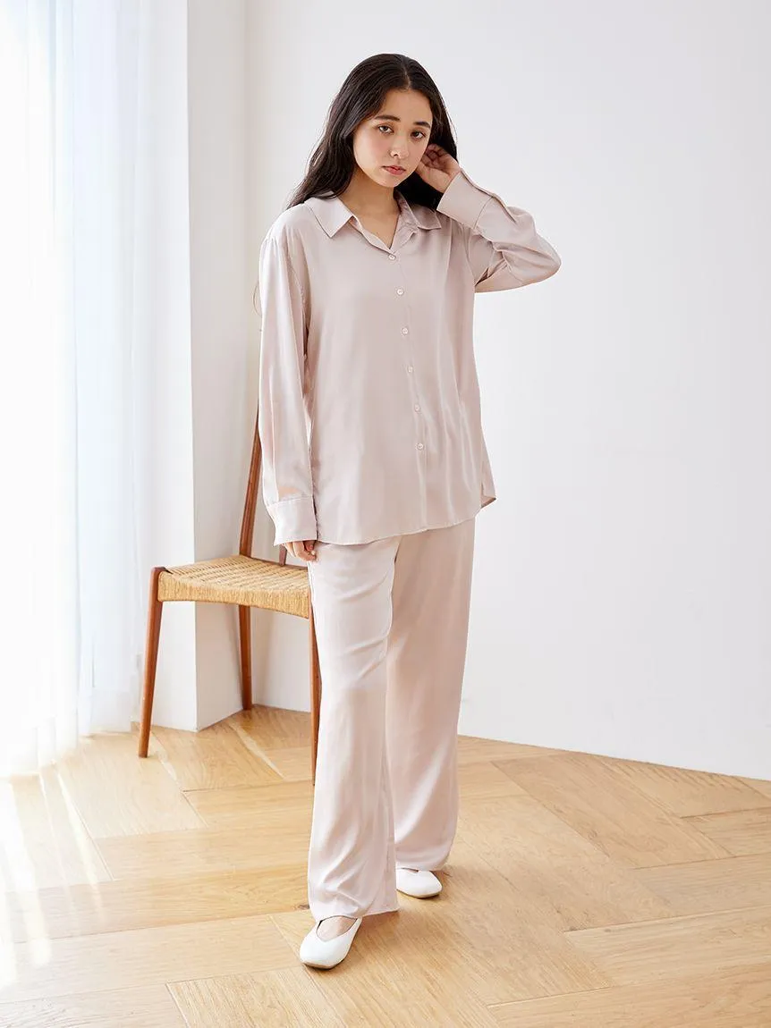 Long Sleeve Satin Sleepwear Blouse gallery 8