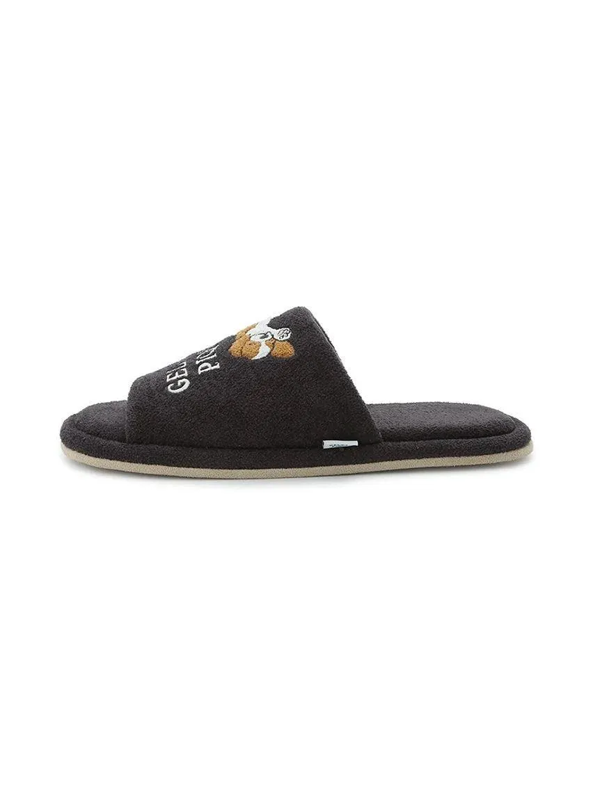 [Mens] Airy Moco Dog Appliqué Room Slippers gallery 1