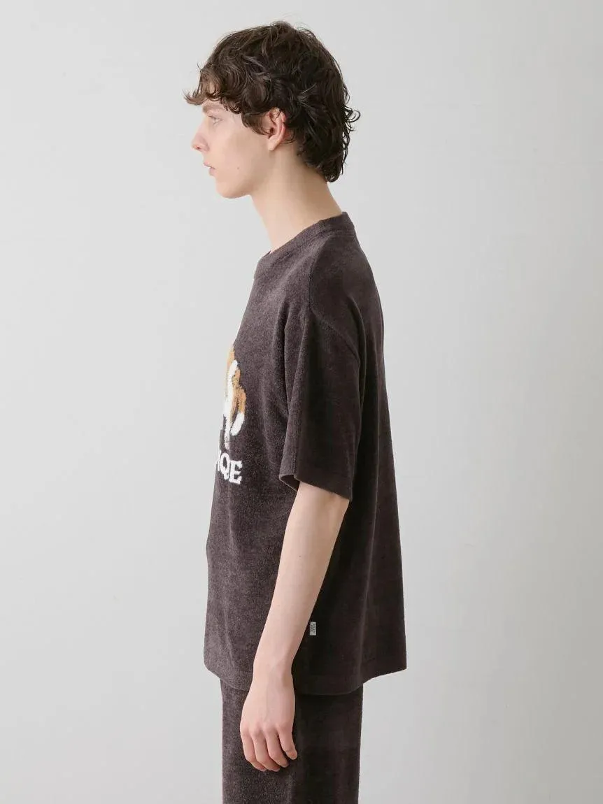 MEN's Airy Moco Dog Jacquard Pullover & Shorts Set gallery 6