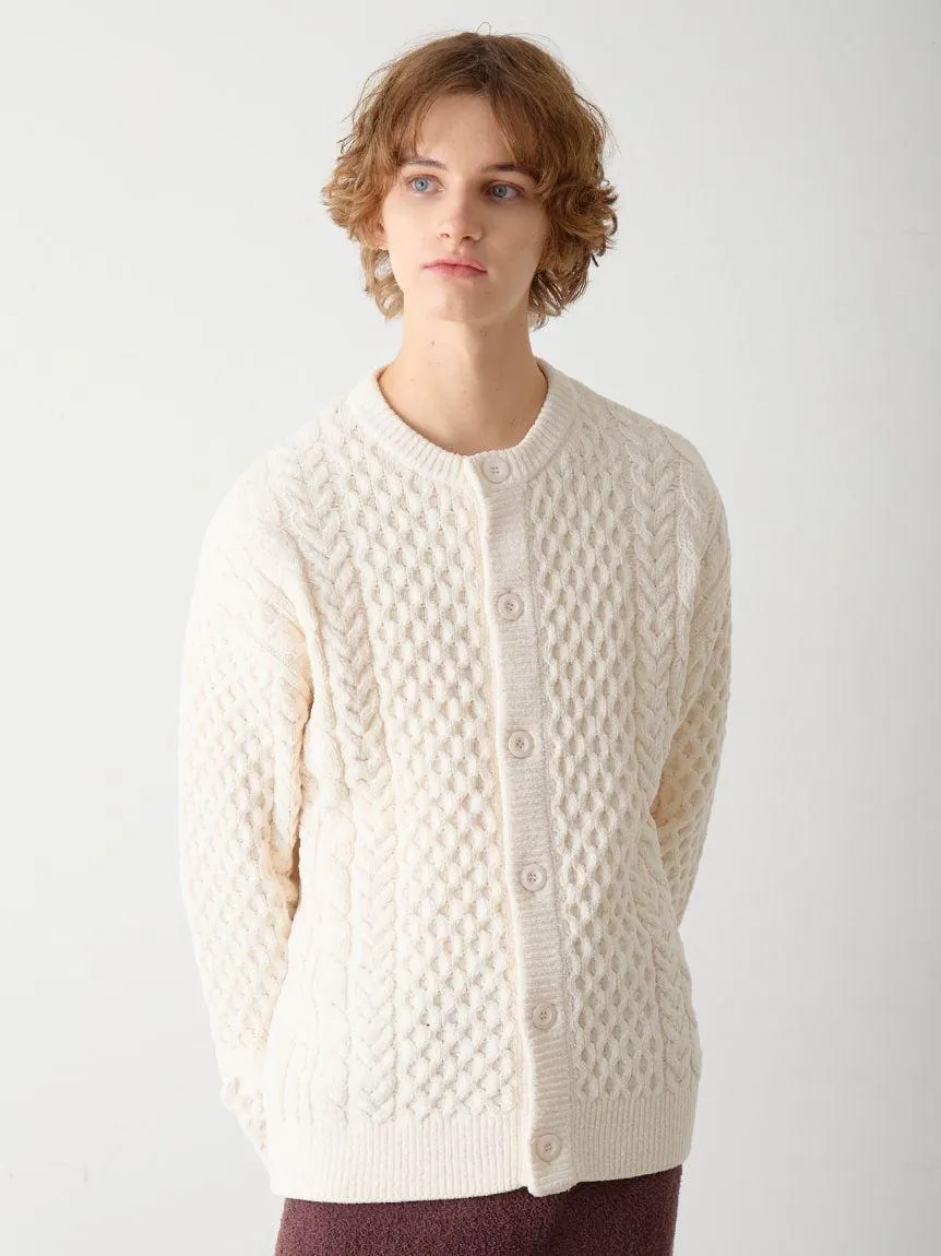 Men's Aran Rope Embroidery Logo Cardigan gallery 3
