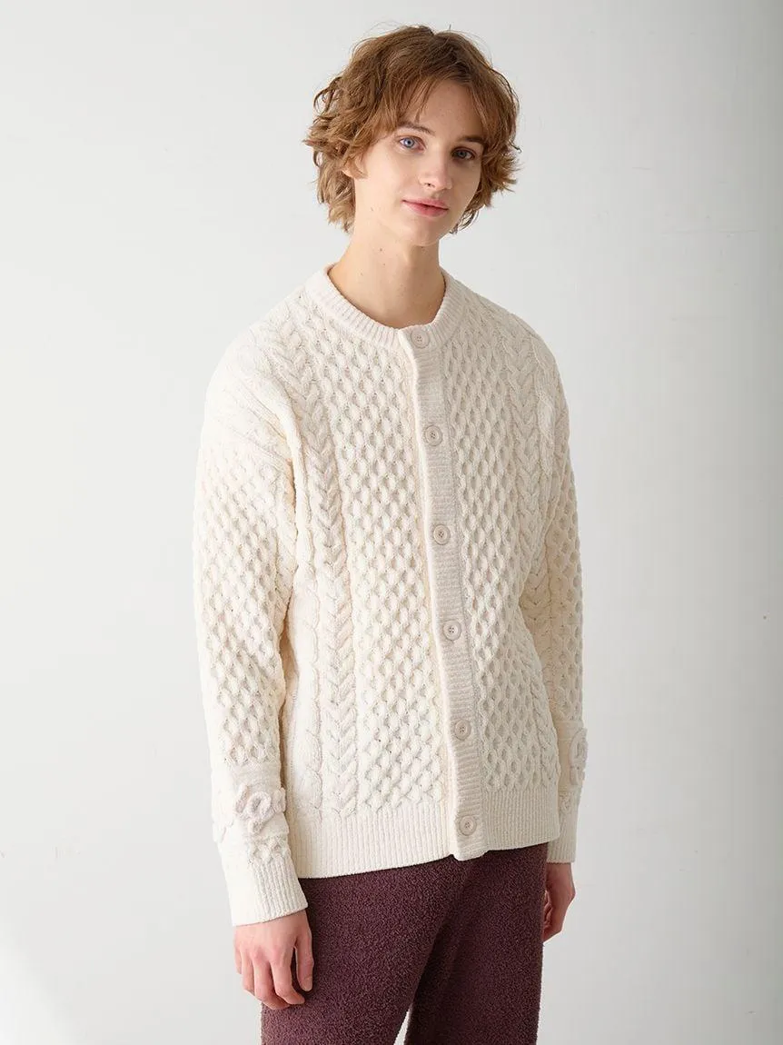 Men's Aran Rope Embroidery Logo Cardigan gallery 9