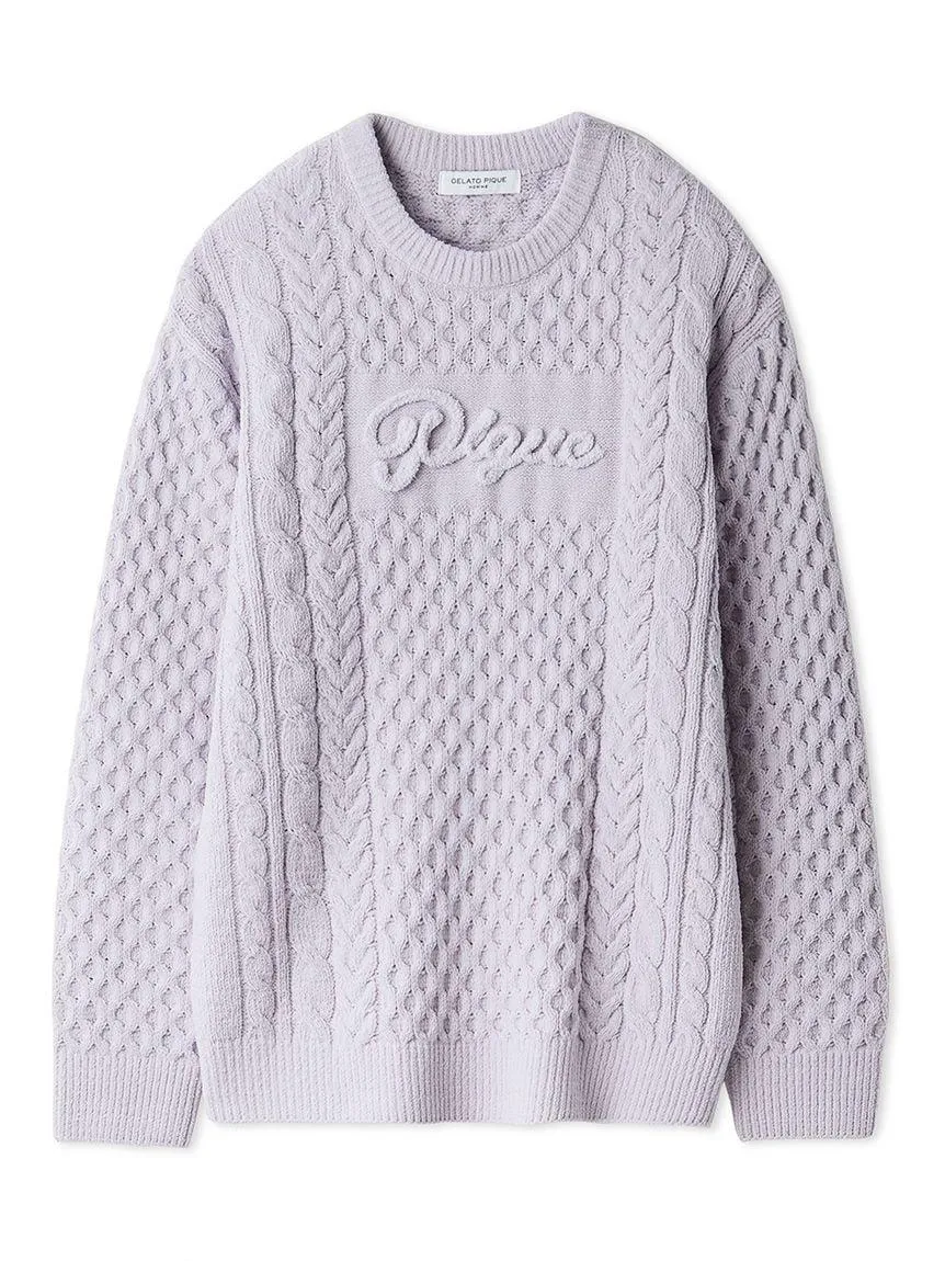 Men's Aran Rope Embroidery Logo Pullover gallery 4