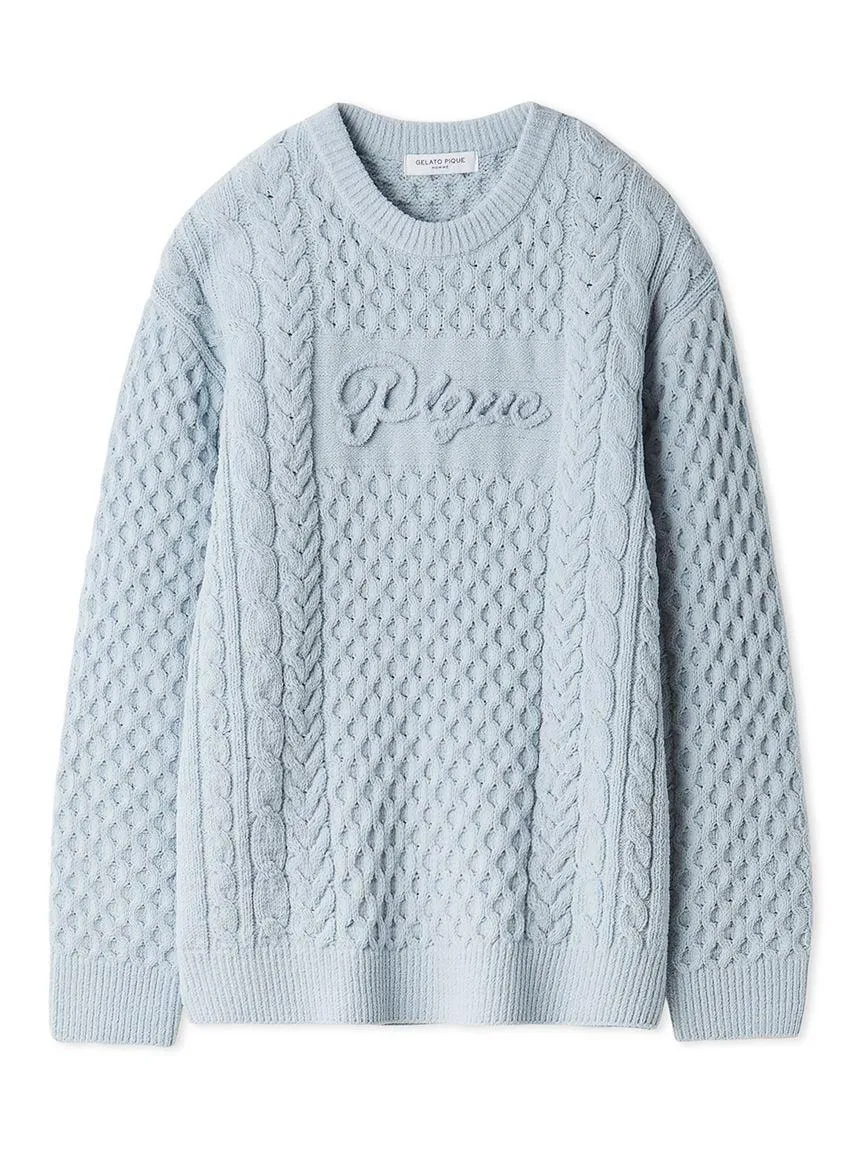 Men's Aran Rope Embroidery Logo Pullover gallery 6