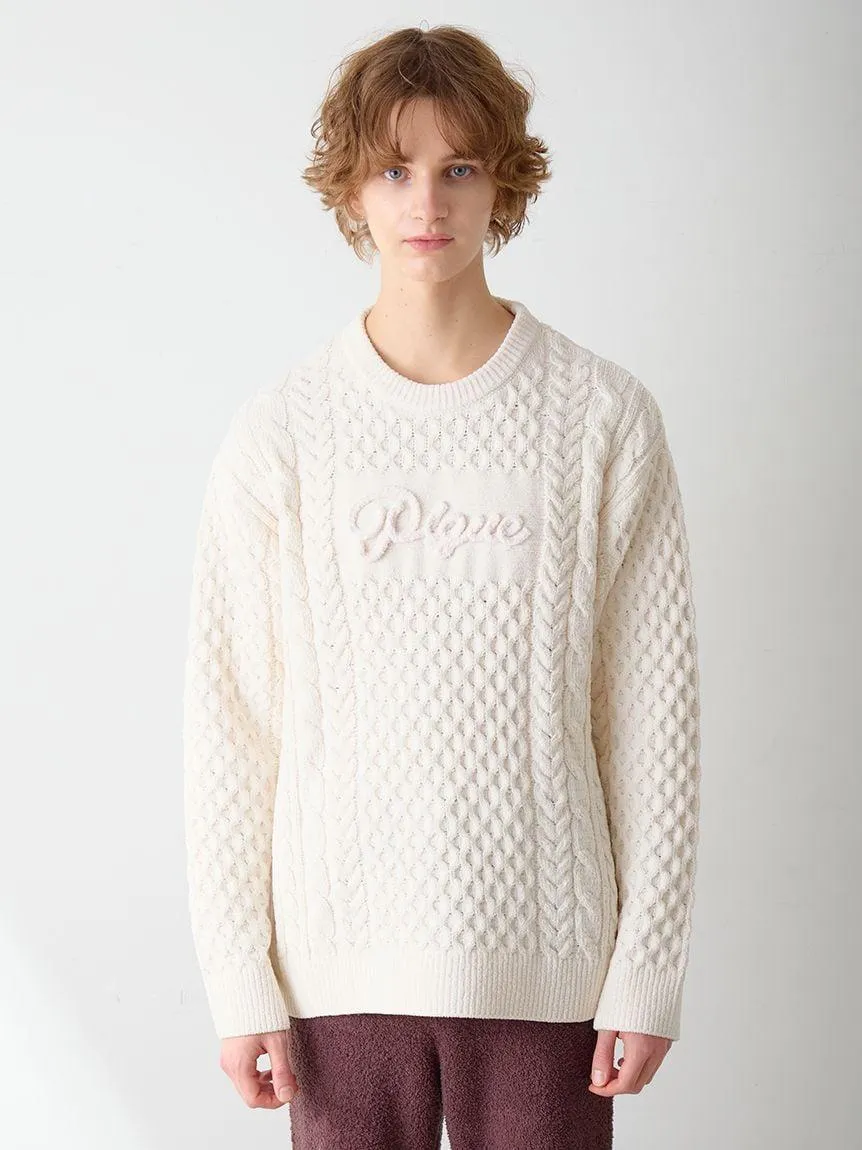 Men's Aran Rope Embroidery Logo Pullover gallery 3