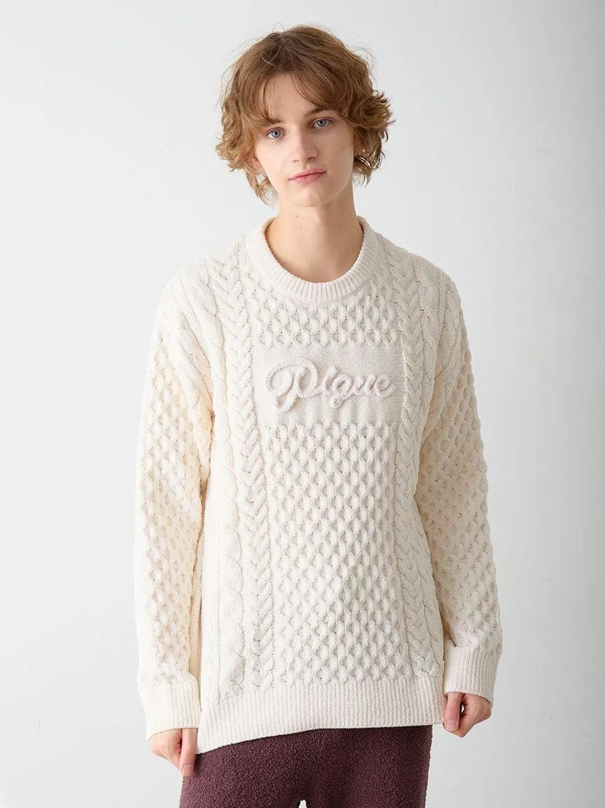 Men's Aran Rope Embroidery Logo Pullover gallery 2