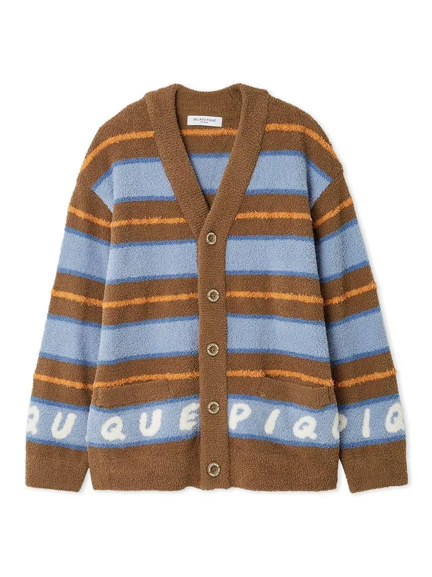 Night & Sweets MENS Baby Moco Pique Logo Jacquard Cardigan