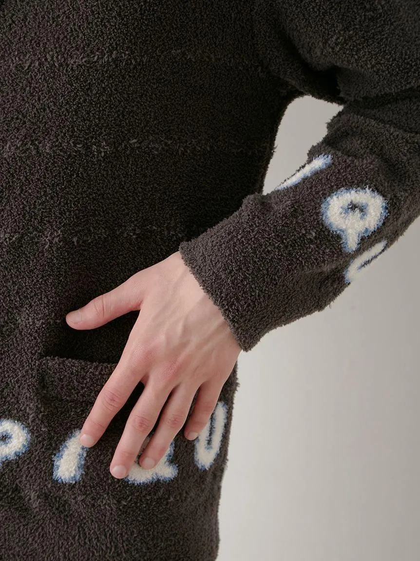 Night & Sweets MENS Baby Moco Pique Logo Jacquard Cardigan gallery 9