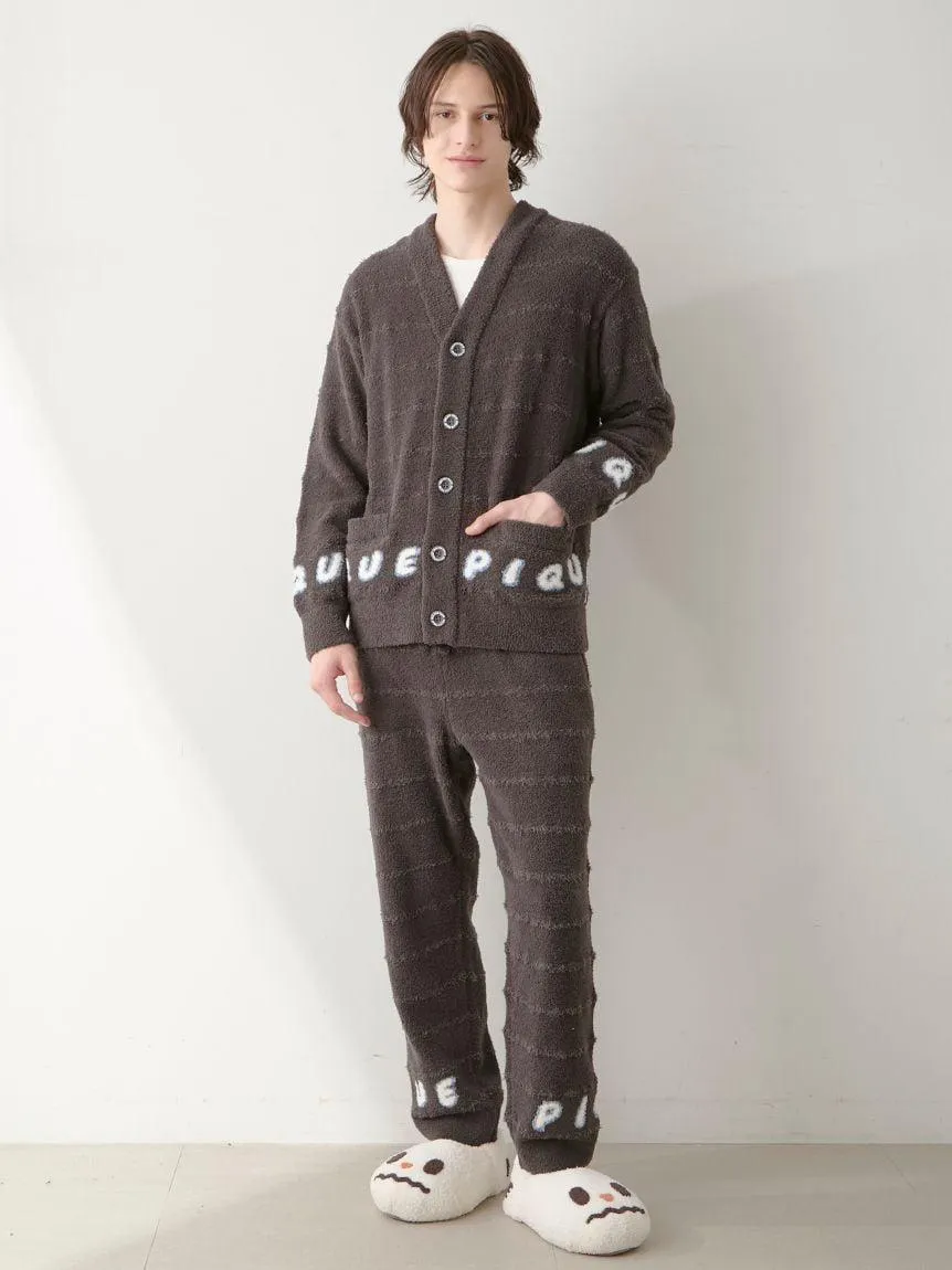 Night & Sweets MENS Baby Moco Pique Logo Jacquard Cardigan gallery 4