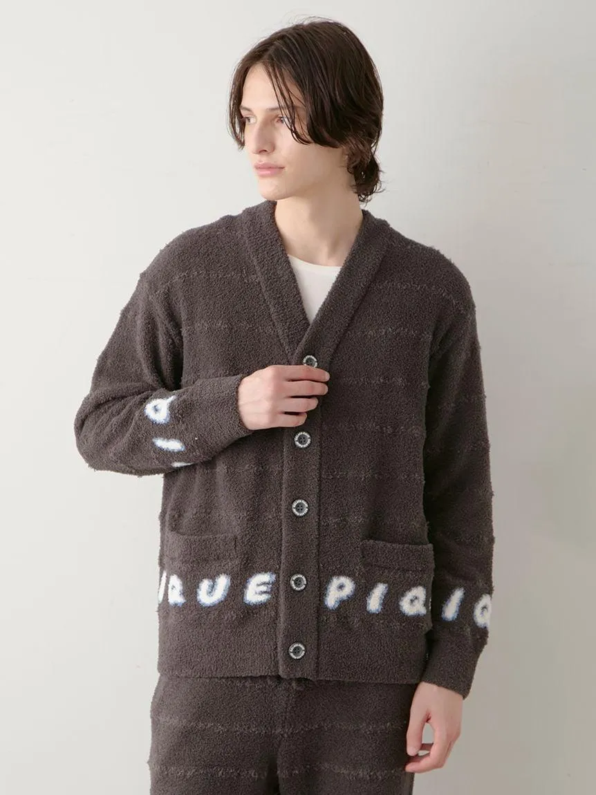 Night & Sweets MENS Baby Moco Pique Logo Jacquard Cardigan gallery 2