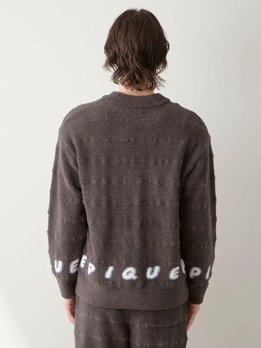 Night & Sweets MENS Baby Moco Pique Logo Jacquard Cardigan gallery 7