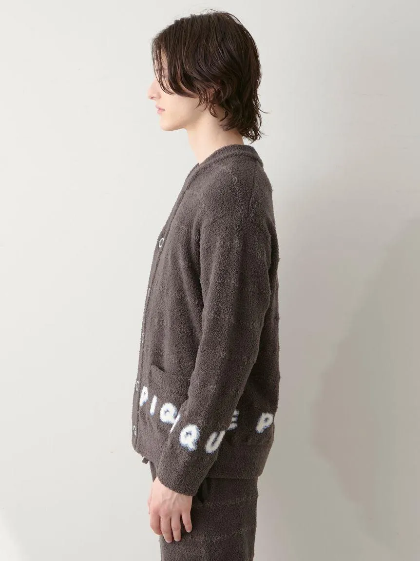 Night & Sweets MENS Baby Moco Pique Logo Jacquard Cardigan gallery 1