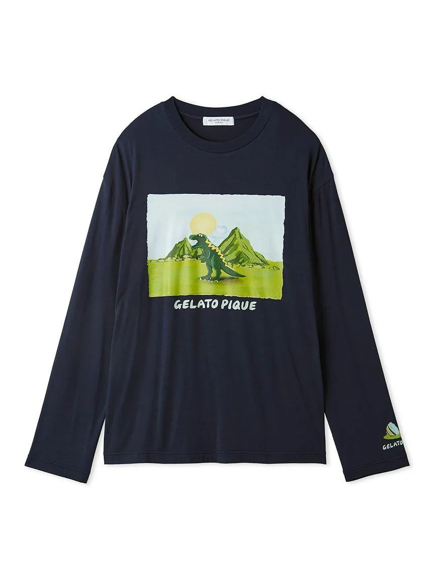 MEN'S Dinosaur One-point Long Sleeve T-shirt gallery 8