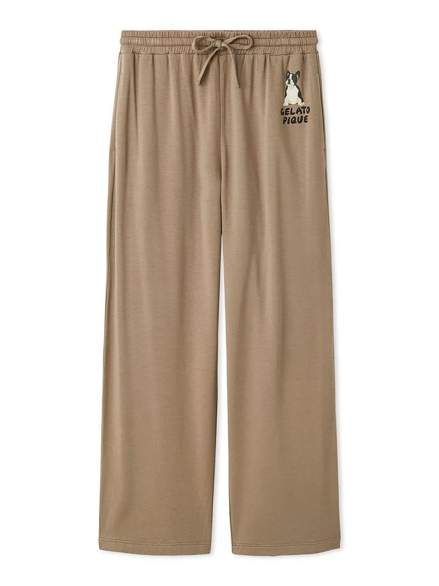 Men's DOG One-point Print long pants