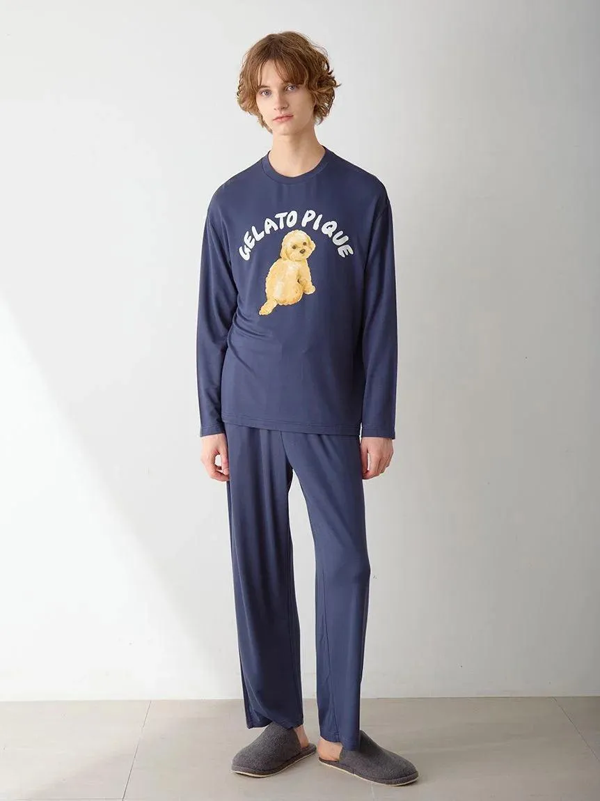 Men's DOG One-Point Print Long T-Shirt gallery 6