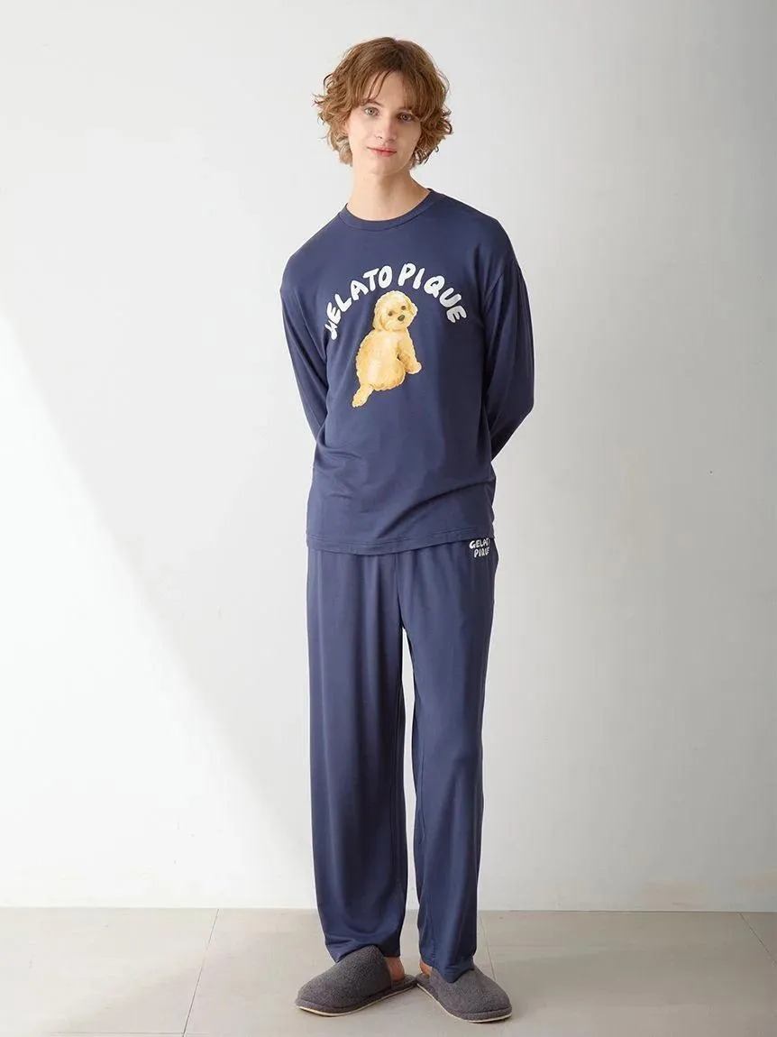 Men's DOG One-Point Print Long T-Shirt gallery 5