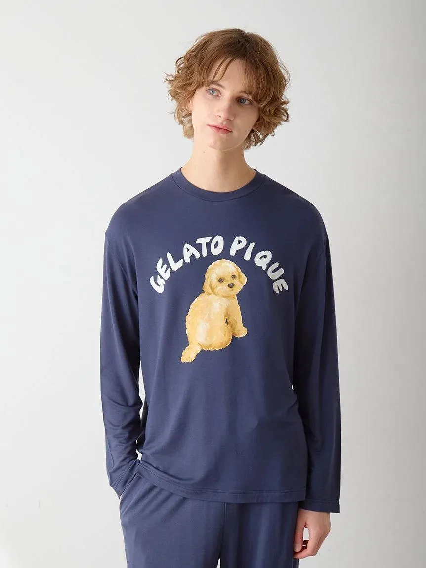 Men's DOG One-Point Print Long T-Shirt gallery 9