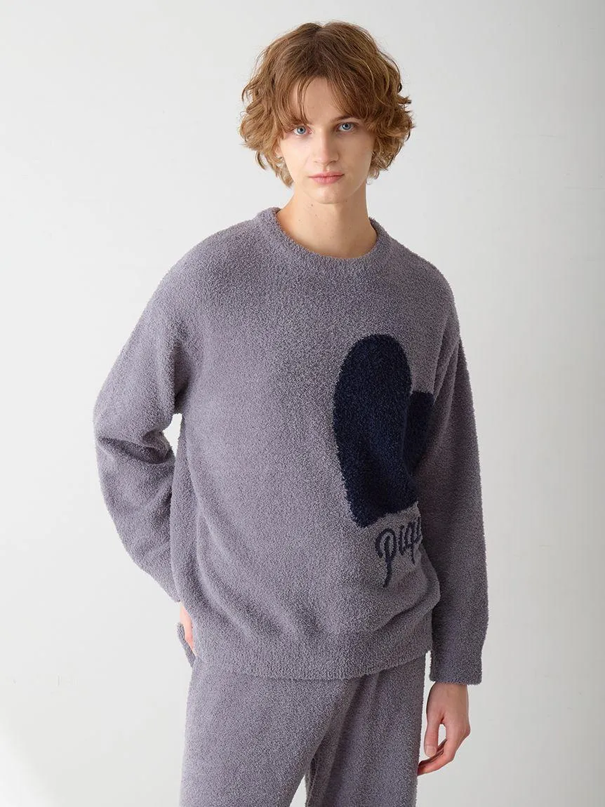 Mens Heart Jacquard Pullover & Long Pants Set gallery 1