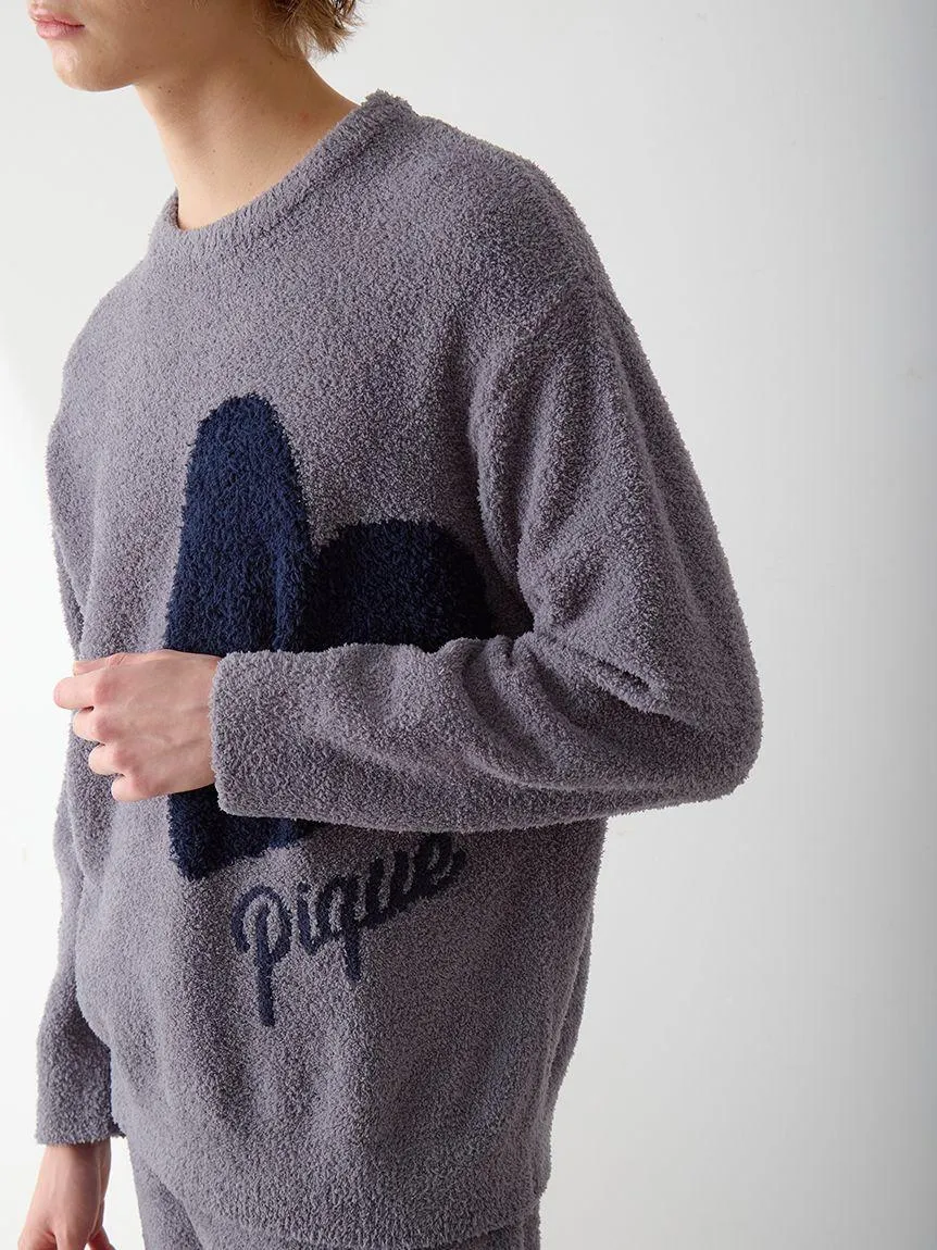 Mens Heart Jacquard Pullover & Long Pants Set gallery 3