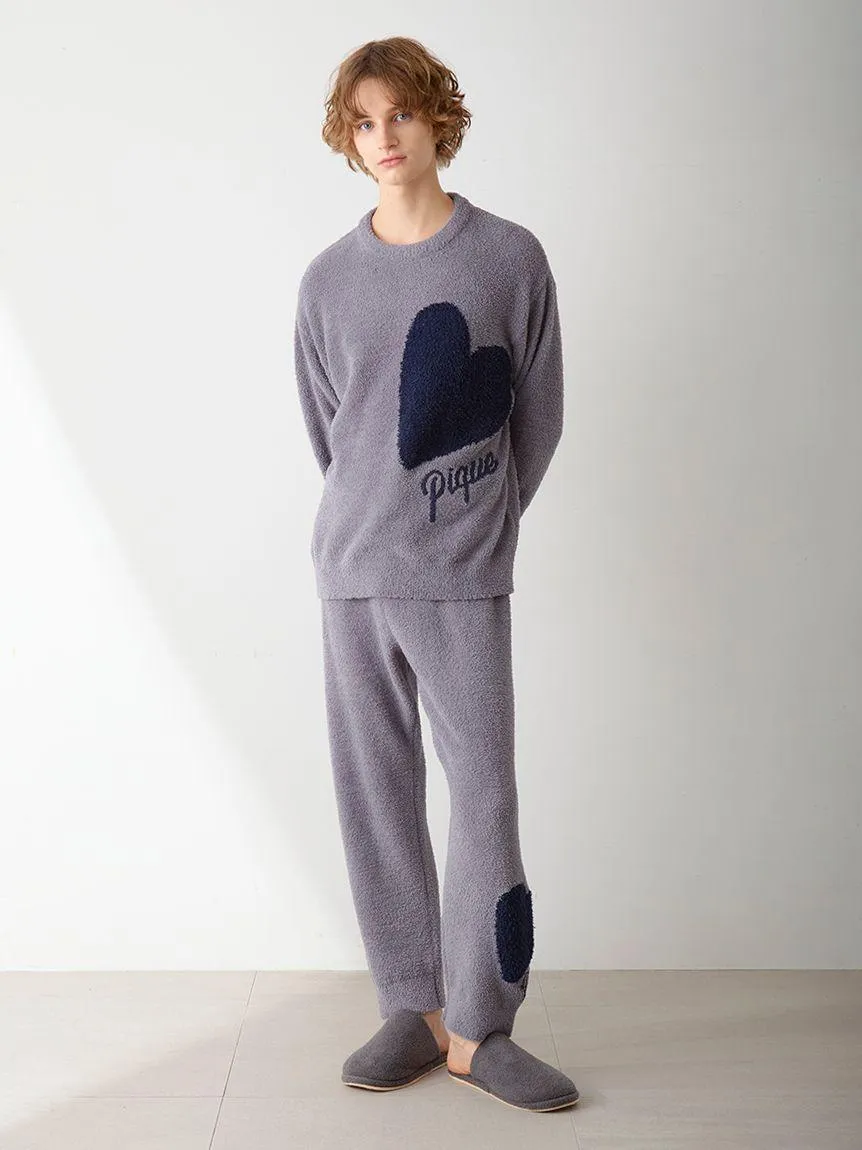 Mens Heart Jacquard Pullover & Long Pants Set gallery 9