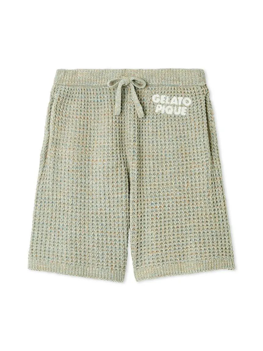 Mens Melange Waffle Knit Shorts gallery 4
