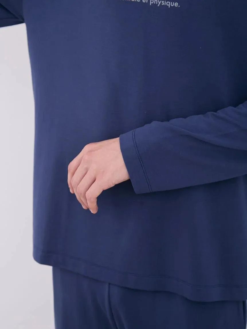 MEN'S Rayon Inlay Message Logo Long Sleeve T-shirt gallery 1