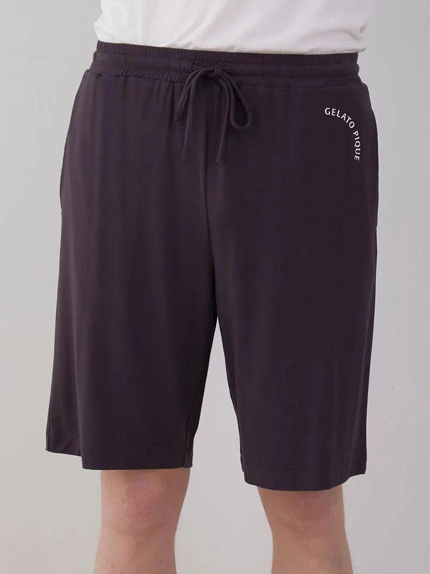 MEN'S Rayon Logo Motif Lounge Shorts gallery 4