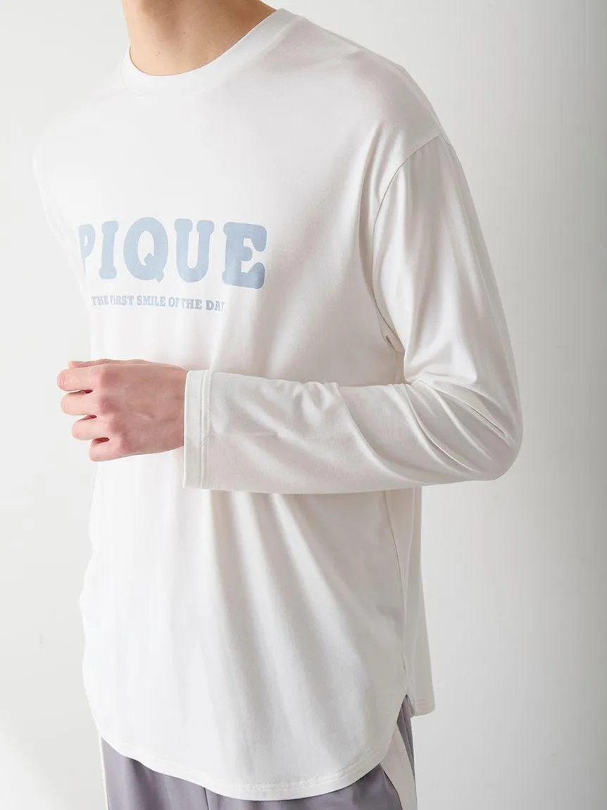 Men's Rayon Plain Stitch Logo-printed Long T-shirt gallery 5