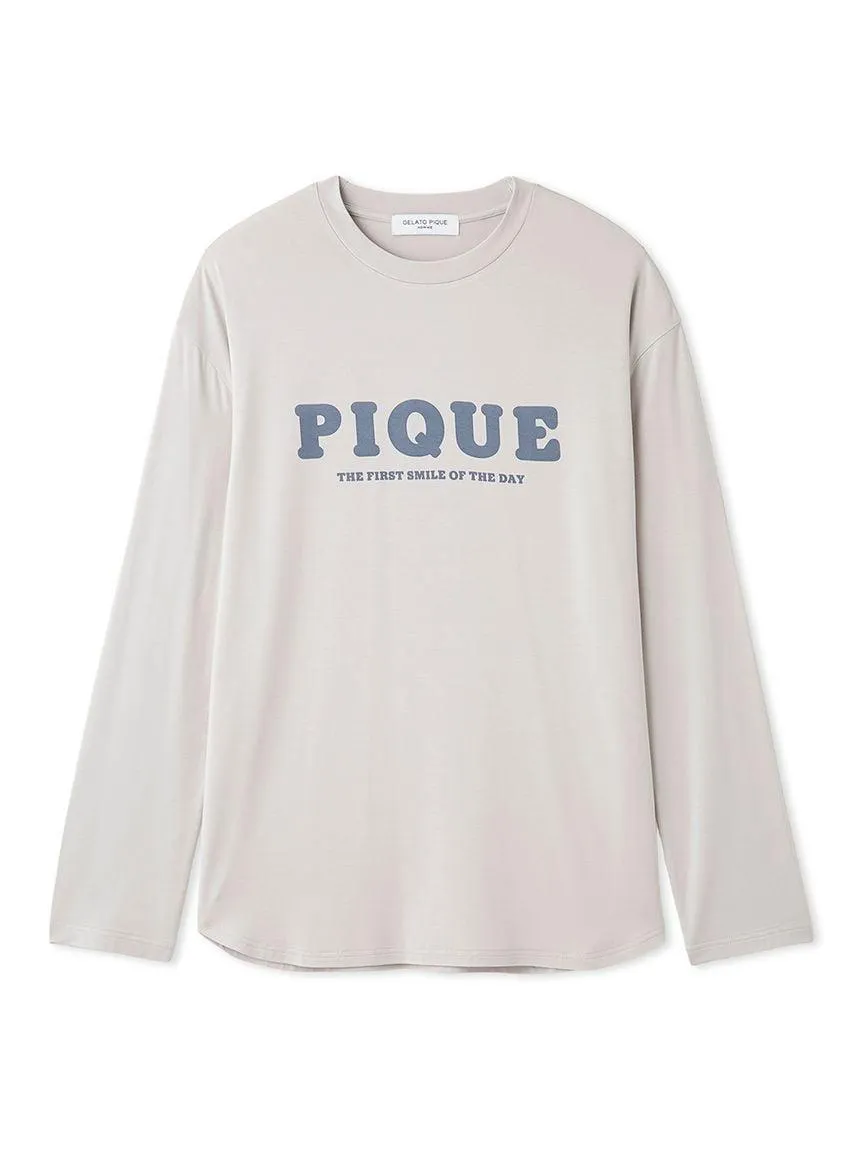 Men's Rayon Plain Stitch Logo-printed Long T-shirt gallery 4