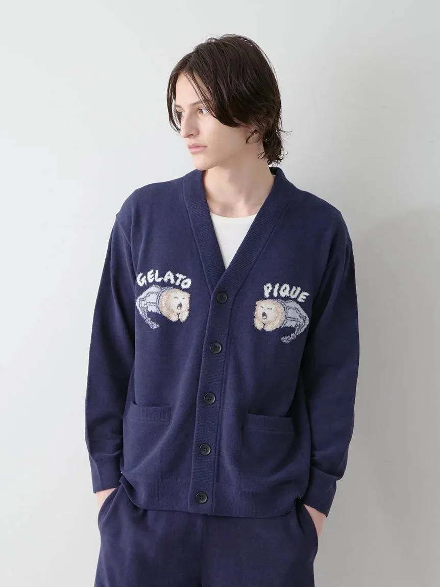 Mens Sleeping Cat Jacquard Cardigan gallery 4