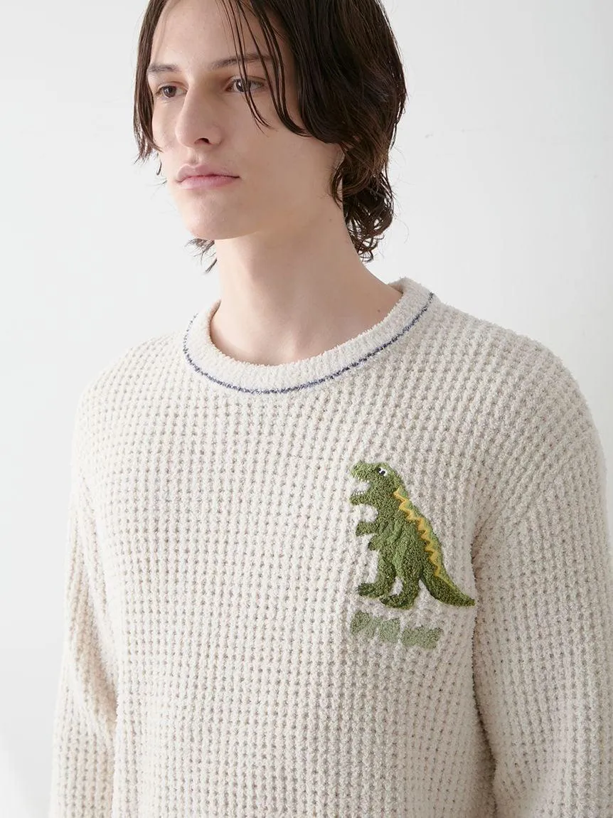Mens Waffle Dinosaur Pullover gallery 1