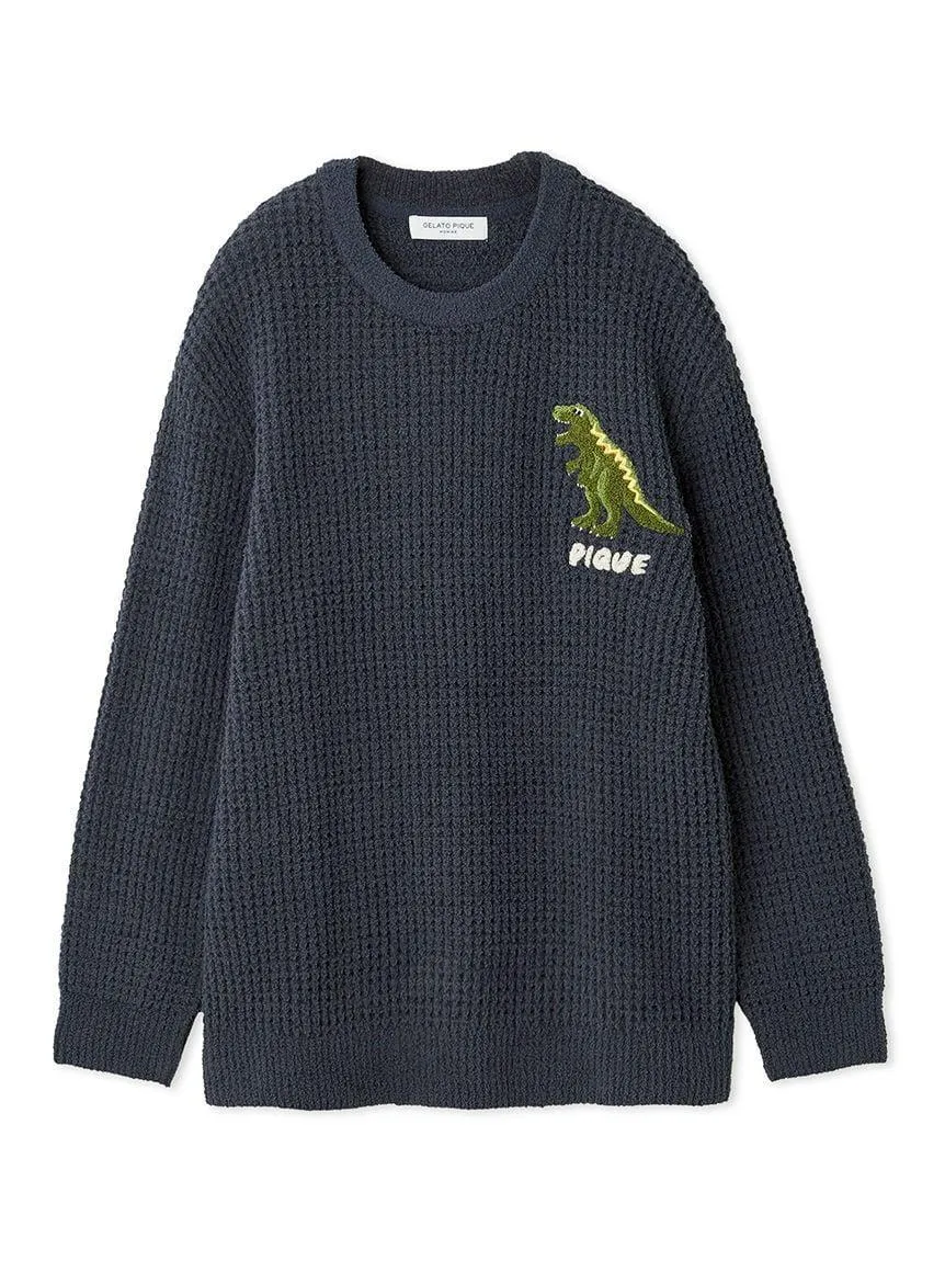 Mens Waffle Dinosaur Pullover gallery 9