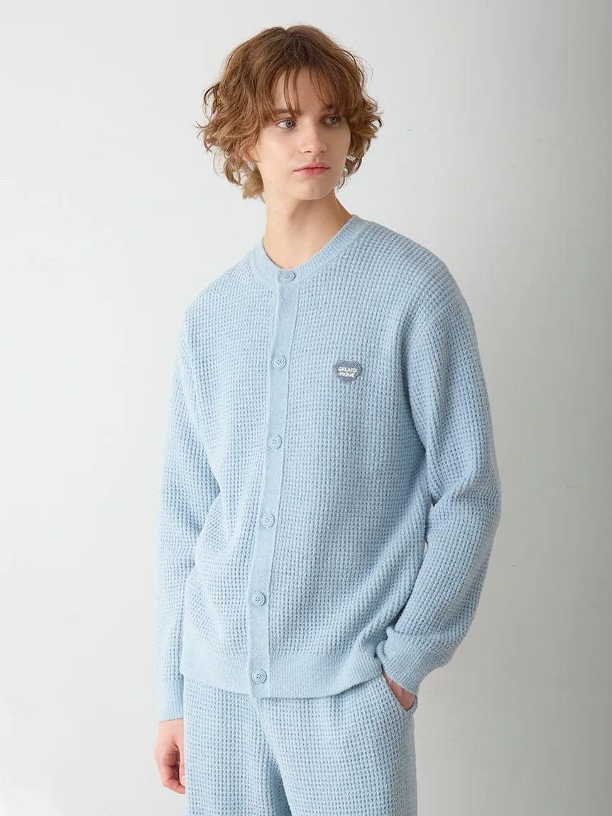 Men's Waffle Heart Sagara Knit Cardigan gallery 2