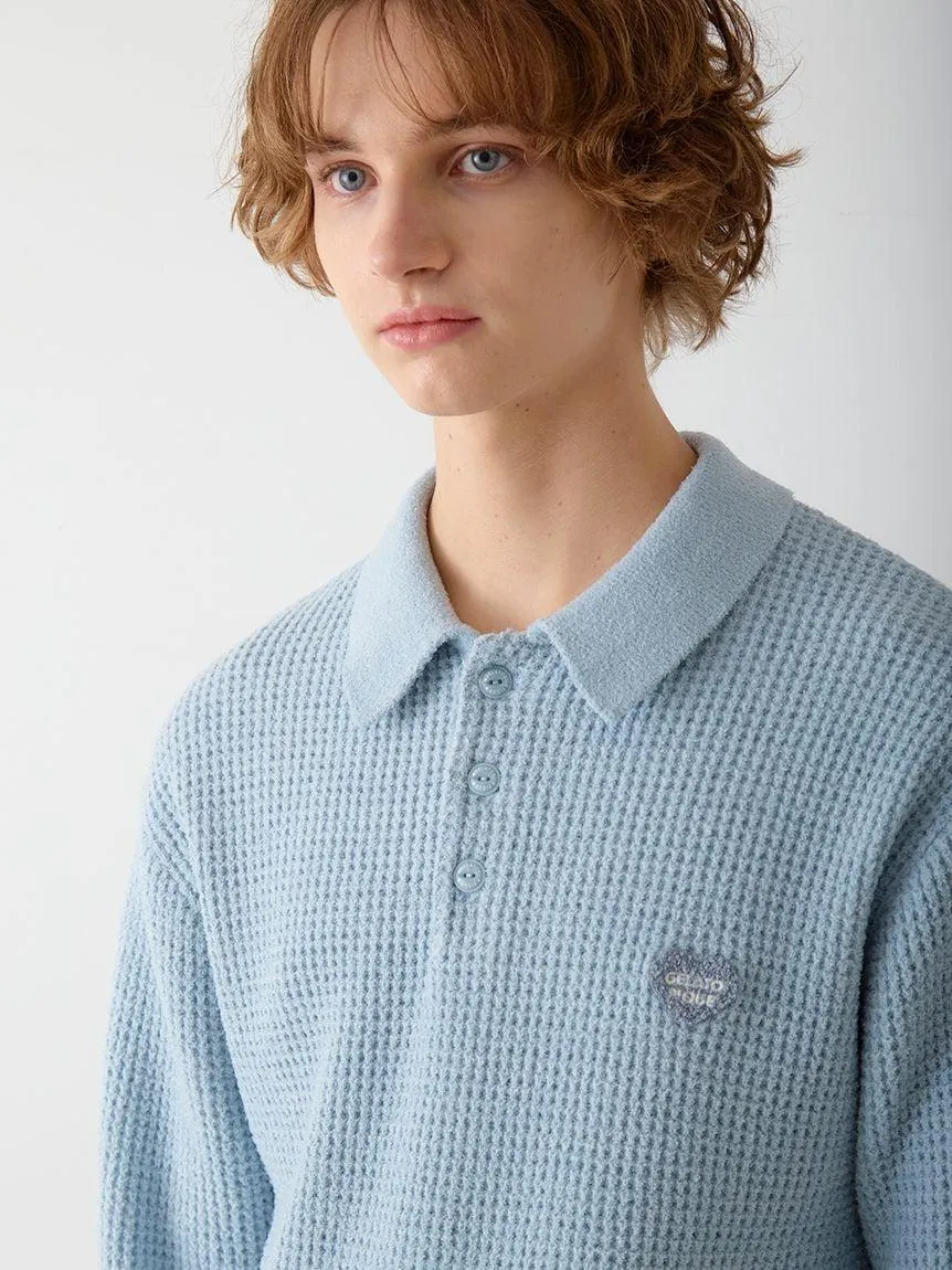 Men's Waffle Heart Sagara Knit Shirt gallery 2