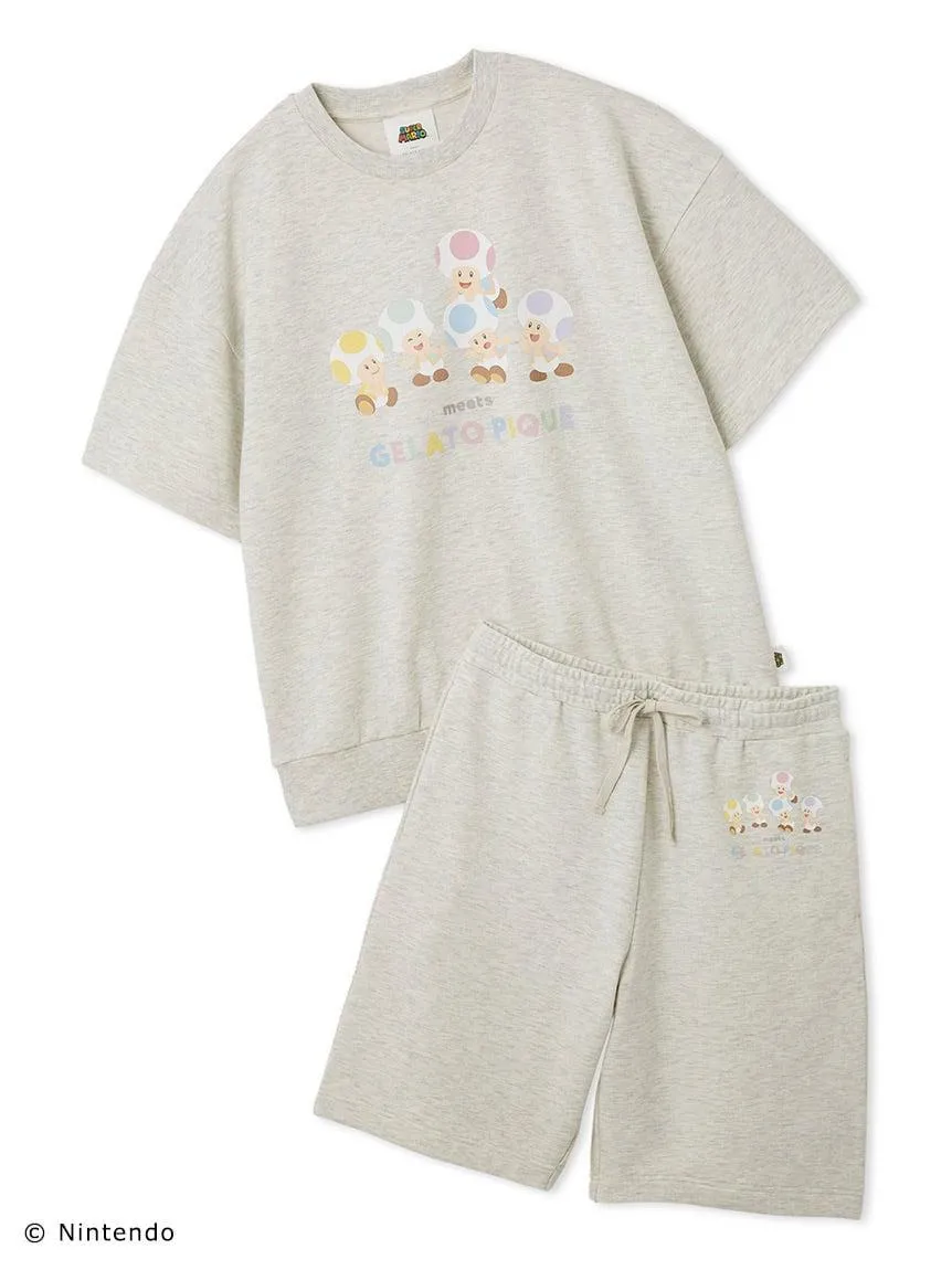 [SUPER MARIO] [MENS] Toad & Yoshi Fleece Pullover & Shorts Set gallery 3