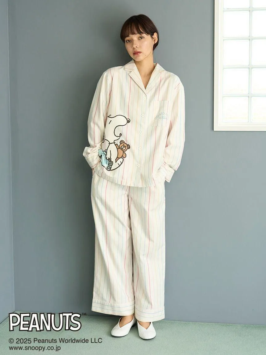 [PEANUTS] Original Art Rainbow Stripe Flannel Pants gallery 4