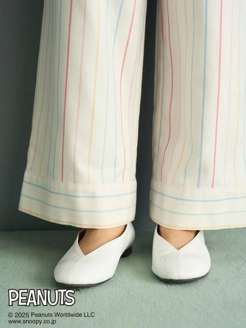 [PEANUTS] Original Art Rainbow Stripe Flannel Pants gallery 5
